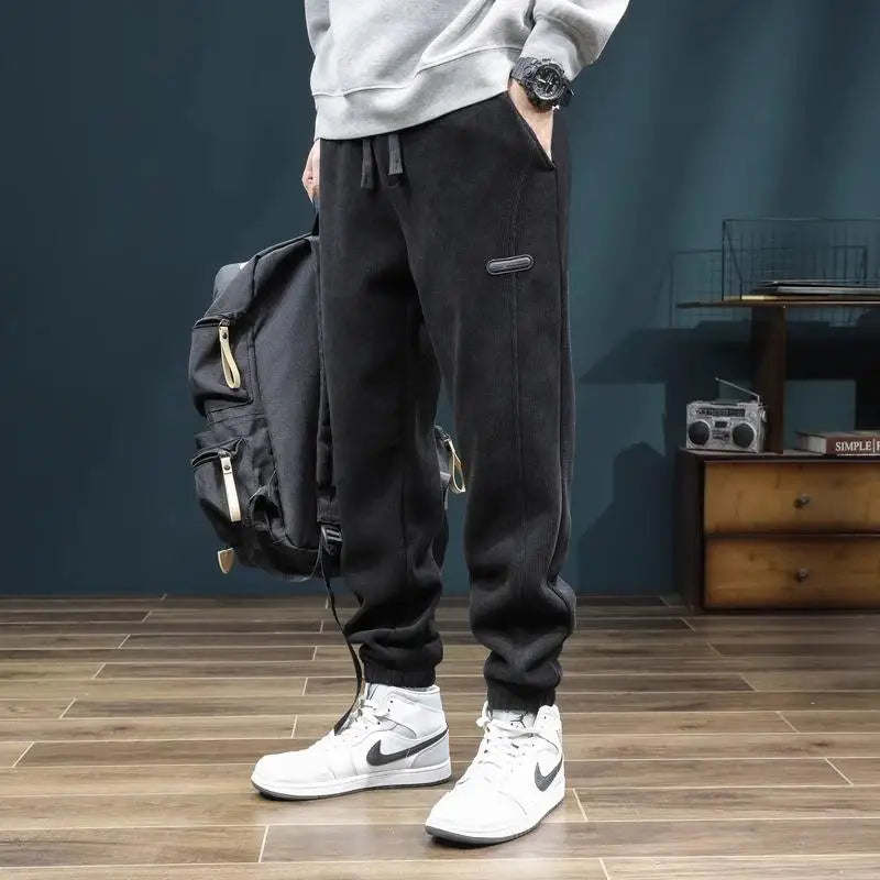 LONZA Mens Clothing Man Pants Winter Pants Autumn Clothing Sweatpants Clothes Youth Outfit Casual Clothes Fashion