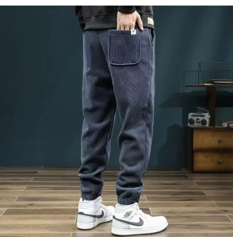 LONZA Mens Clothing Man Pants Winter Pants Autumn Clothing Sweatpants Clothes Youth Outfit Casual Clothes Fashion